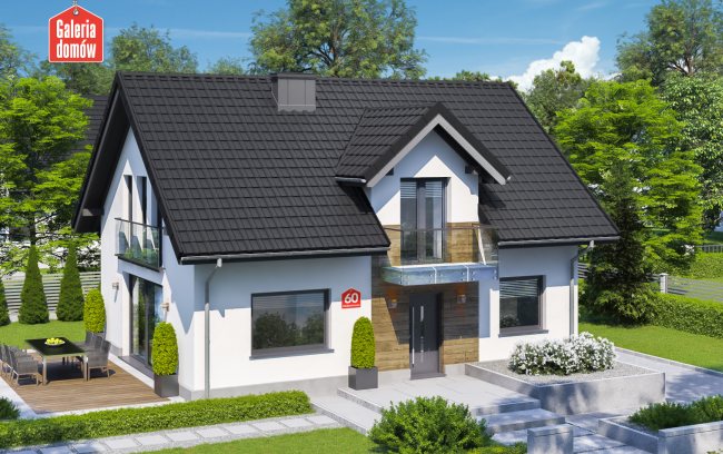 Wizualizacja domu przy Alabastrowej 60