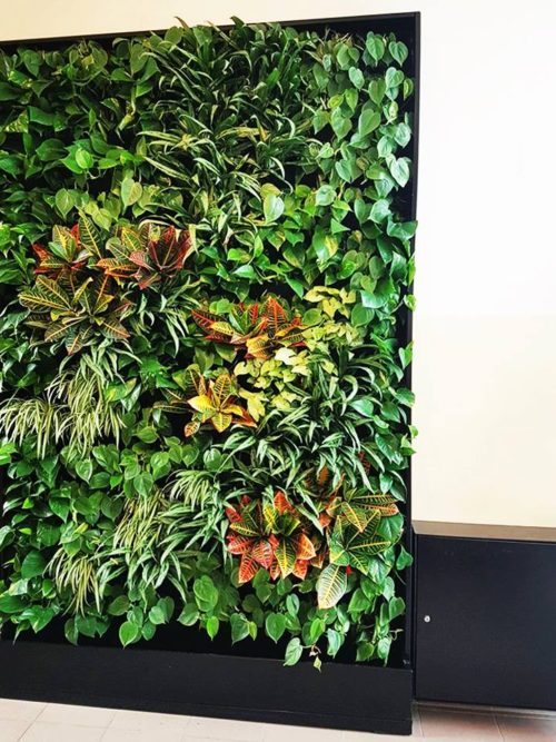pionowy panel z roślinami pixel garden