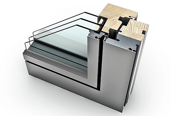 rama okna drewniano-aluminiowa